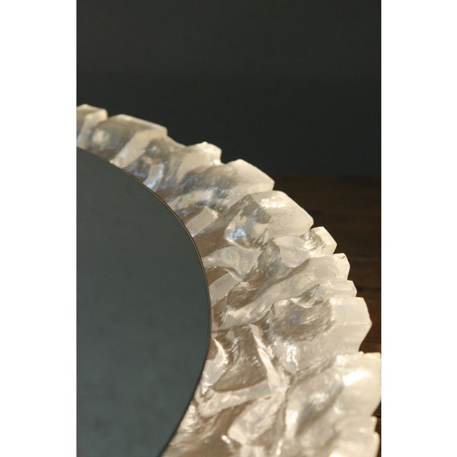 Vintage Backlit Mirror in Frosted Resin by Ercol, 1970s For Sale - Image 6 of 15