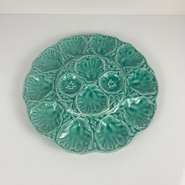 Large Oyster Platter from Gien, 1970s For Sale - Image 3 of 9