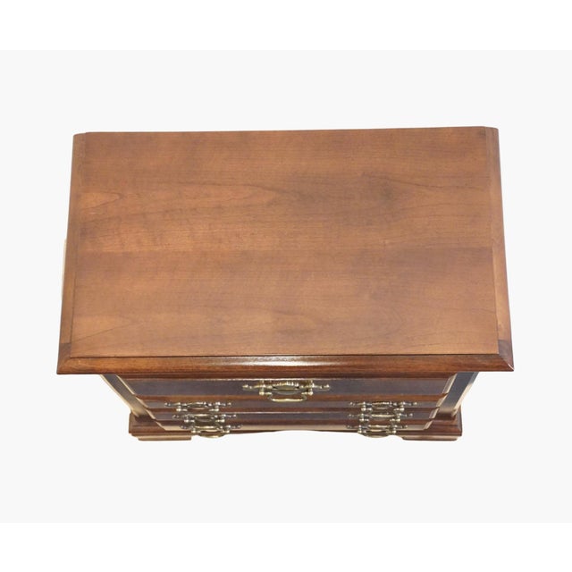 Brown Bassett Furniture Solid Cherry Traditional Style 26" Two Drawer Nightstand 2107-270 For Sale - Image 8 of 12