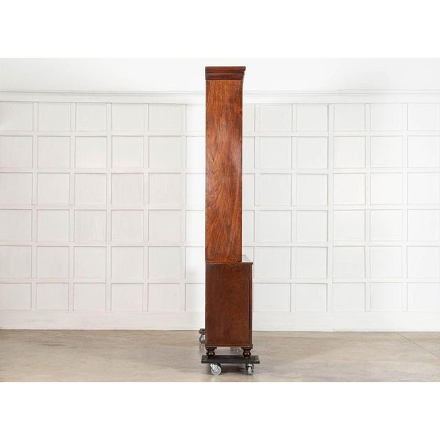 Large Antique English Mahogany Bookcase, 1870 For Sale - Image 6 of 18