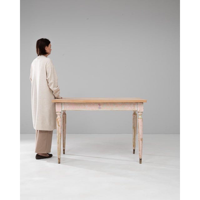 20th Century French Patinated Wooden Side Table For Sale - Image 17 of 18