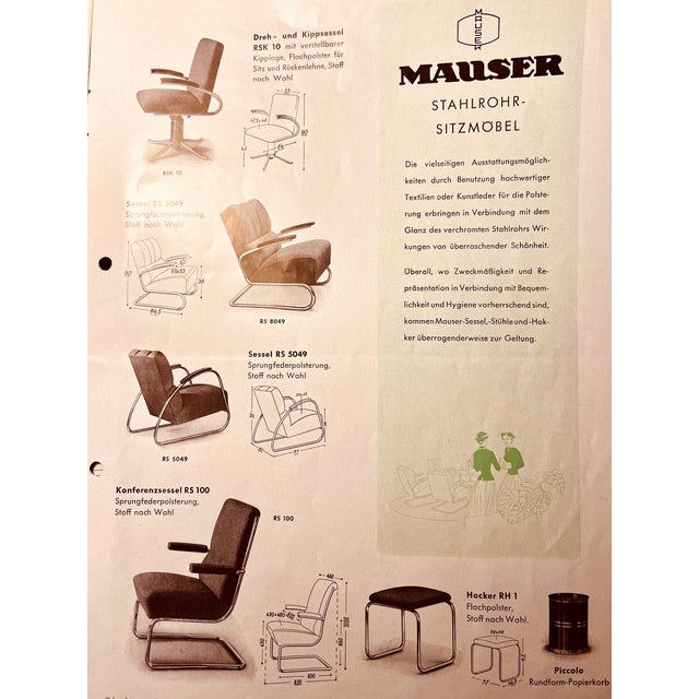 Bauhaus Cantilever Club Armchair Mauser Werke Mod. RS8049, Germany, 1935 For Sale - Image 14 of 18
