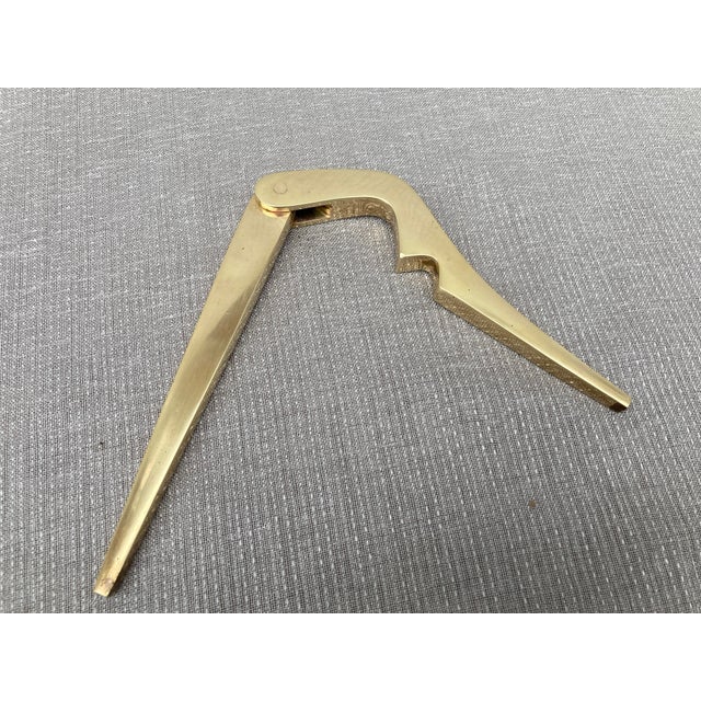 Beautiful, sleek polished mid century, heavy brass Carl Aubock nutcracker. Signed Aubock, made in Austria. Great...