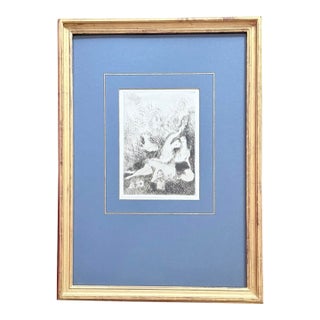 Marie Laurencin “La Sieste,” 1925 Original French Etching, Framed For Sale