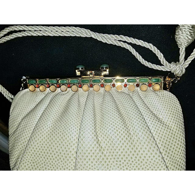 1990s Judith Lieber Reptile Purse Handbag Clutch For Sale In West Palm - Image 6 of 11