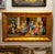 Beautiful wall art print on premium cotton fabric featuring a vibrant Victorian-style social gathering, with elegantly...