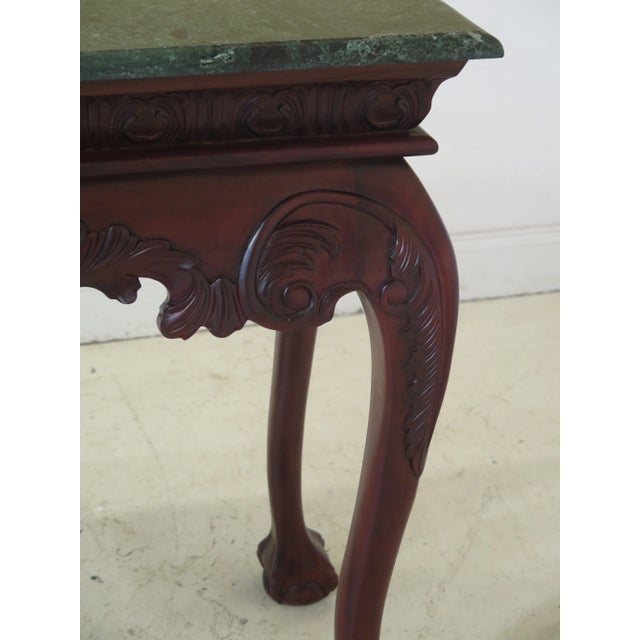 Approx: 20 Years Old Solid Mahogany Ball & Claw Feet Carved Details Quality Construction 18 C. Design Chippendale Style...