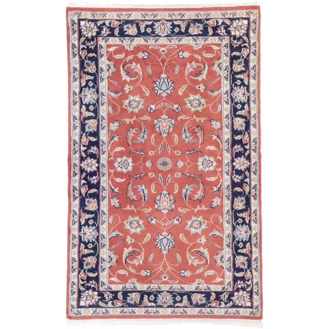 Vintage Indian Persian Style Rug, 03'01 X 05'00 For Sale - Image 9 of 9