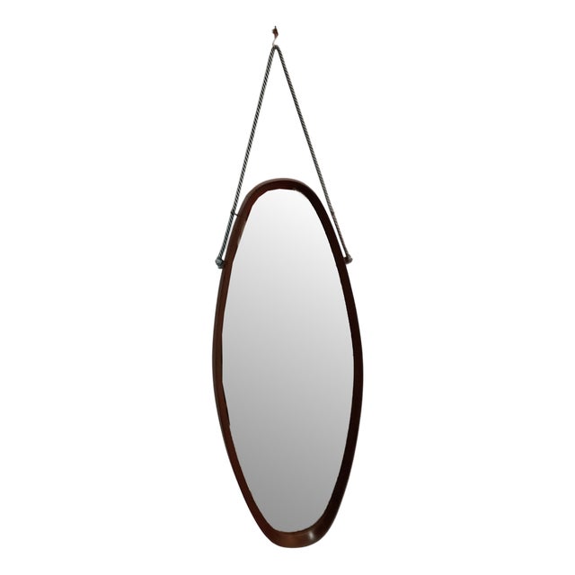 Vintage Oval Mirror, 1960s For Sale