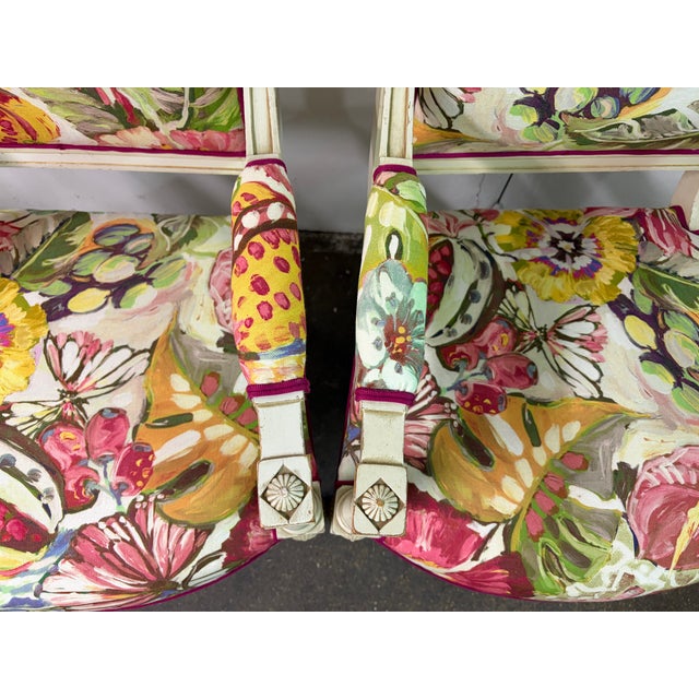 French Vintage Directoire Style Armchairs For Sale - Image 10 of 12