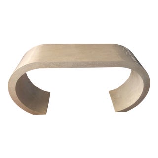 1970s Contemporary Lacquered Waterfall Console Table Karl Springer Style For Sale