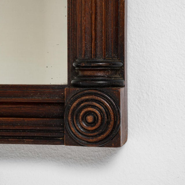 19th Century France Renaissance Brown Wood Mirror For Sale In Greensboro - Image 6 of 8