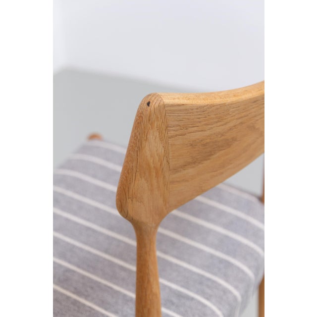 Gray Danish Modern Oak Dining Chairs by Bernhard Pedersen & Son 1960s, Set of 4 For Sale - Image 8 of 18