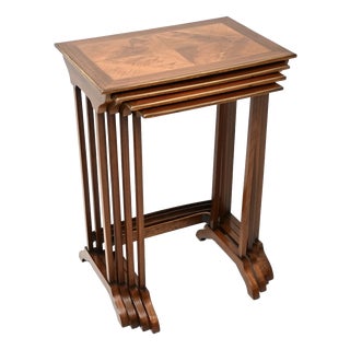 Antique Edwardian Walnut Nest of Four Tables, 1900, Set of 4 For Sale