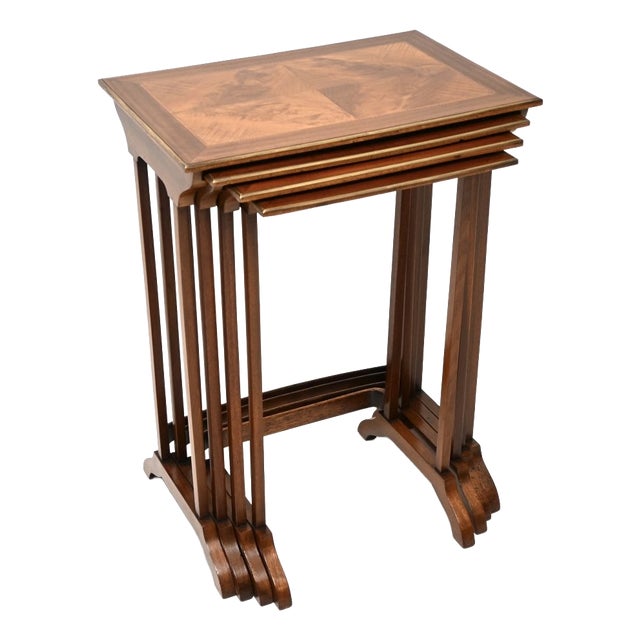 Antique Edwardian Walnut Nest of Four Tables, 1900, Set of 4 For Sale