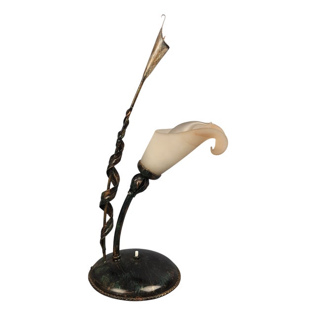 Modern Calla Metal and Glass Table Lamp by Simon Saronni For Sale