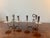 Metal Pair of Mid 20th Century Tommi Parzinger Candle Holders Silver Plated Candelabra For Sale - Image 7 of 7
