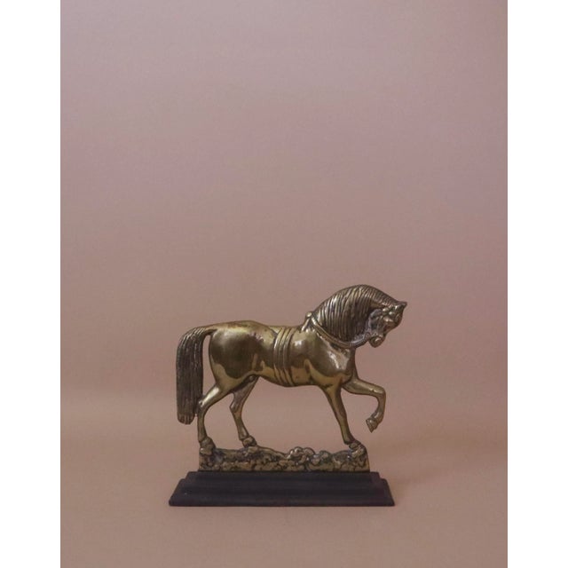 Brass Horse on Stand For Sale - Image 4 of 4