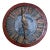 French Clock Face Zinc and Wood, Hand Painted For Sale