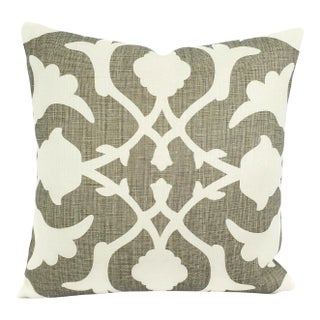 Barbara Barry Poetical in Gray Pillow Cover For Sale
