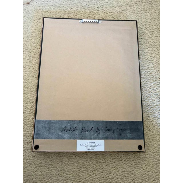 Original oil artist board by Jenny Larsen, signature on back. Custom frame.