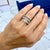 Silver 18k White Gold 1.07ct Diamond Spiral Wrap Pear Halo Flexible Band Ring, Size 7.5 For Sale - Image 8 of 8