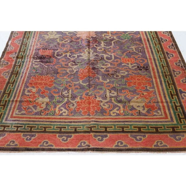 Doris Leslie Blau Antique Chinese Silk Rug For Sale - Image 4 of 9