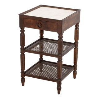 Louis Philippe Cane-Paneled Oak Etagere, 19th Century For Sale