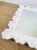 Vintage 1980s White Ruffled Carved Look Molded Fiberglass Wall Mirror Serge Roche Style For Sale In Palm Springs - Image 6 of 7