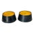 1970s Faux Leather Black Lamp Shades - a Pair For Sale