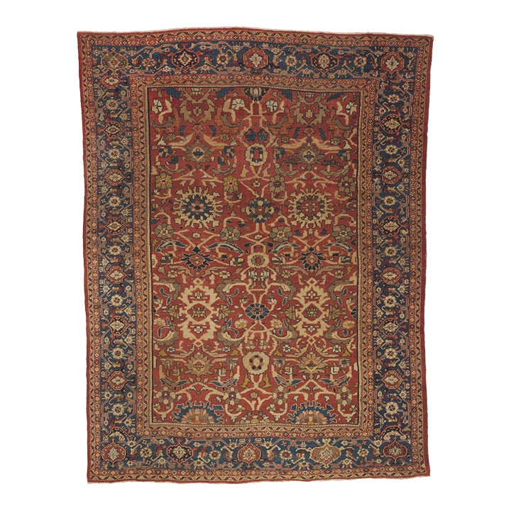 Late 19th Century Persian Sultanabad Rug, 08'10 X 11'09 | Chairish