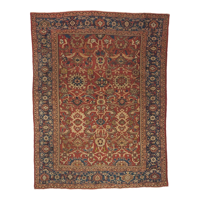 Late 19th Century Persian Sultanabad Rug, 08'10 X 11'09 For Sale