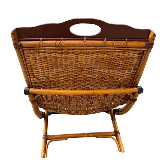 1910s Early 20th Century English Folding Veranda Bamboo Garden Chair For Sale - Image 5 of 6