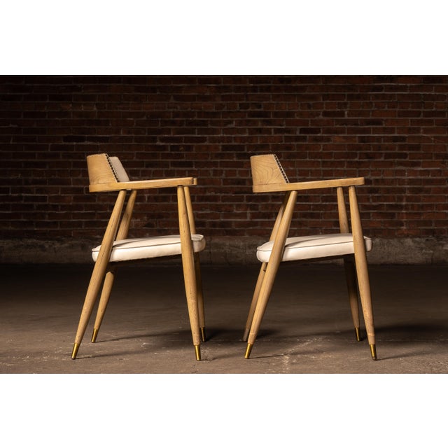 Mid-Century Modern Pair of MCM Walnut Dining Armchairs by Phoenix Chair For Sale - Image 3 of 8