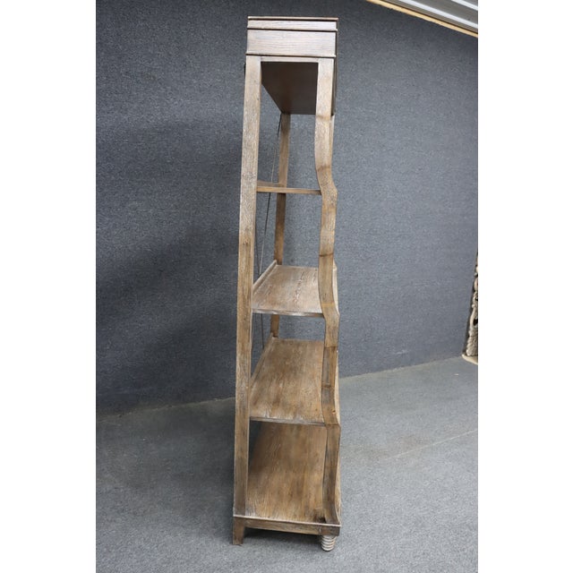 Country French Style Oak Open Shelf For Sale - Image 10 of 11