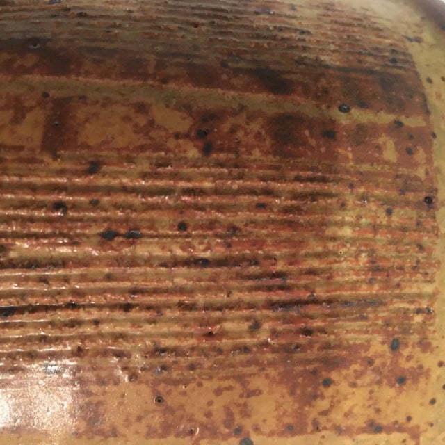 Mid Century Deep Pottery Planter For Sale - Image 6 of 8