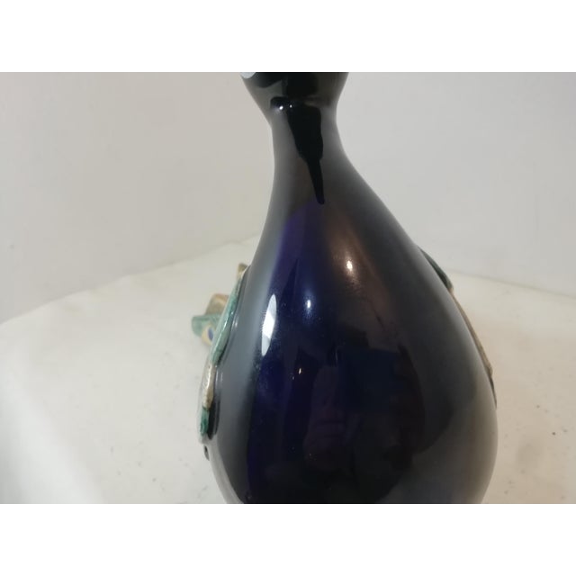 Black Ceramic Peacock by Selim for Goebel, West Germany, 1984 For Sale - Image 8 of 12