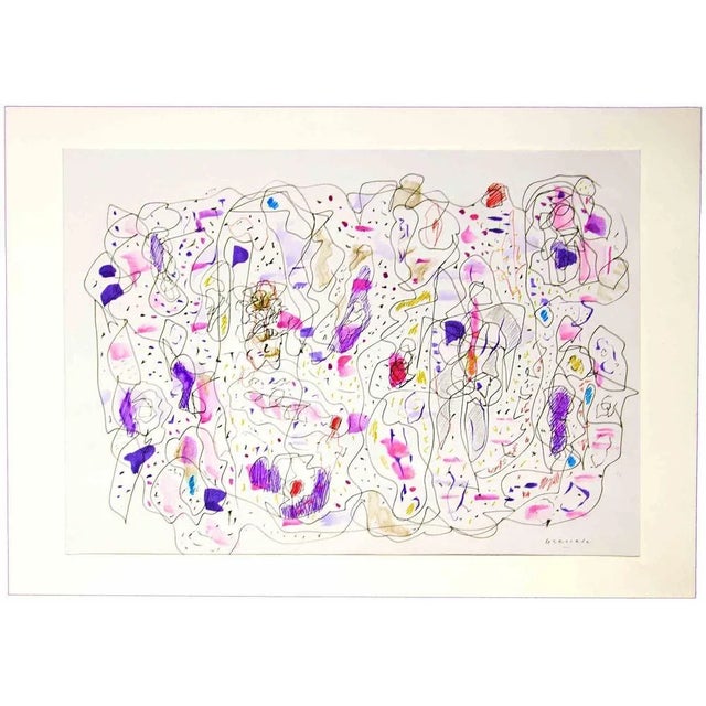 Composition is an original artwork realized by Maurizio Gracceva (Roma, 1955) in 2010. China ink and watercolor. Hand-...