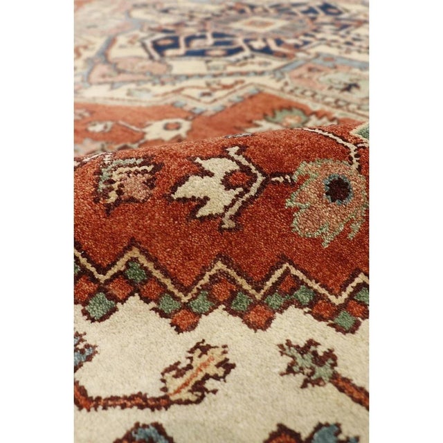 Traditional Serapi Wool Rust Area Rug-14' 0" X 14' 0" For Sale - Image 3 of 5