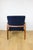 1970s Navy Blue GFM-64 Armchair in Dark Wood from Edmund Homa, 1970s For Sale - Image 5 of 13
