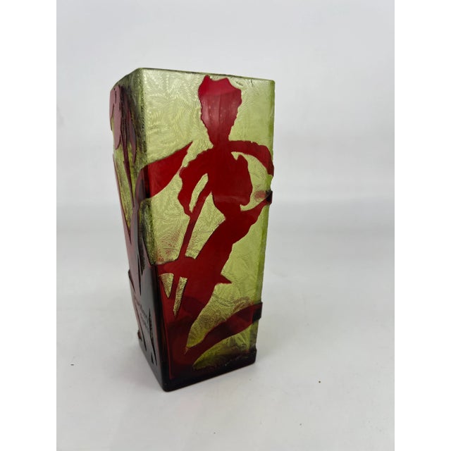 Glass Daum Nancy, French Cameo & Wheel Carved Art Glass Vase Circa 1900 For Sale - Image 7 of 11