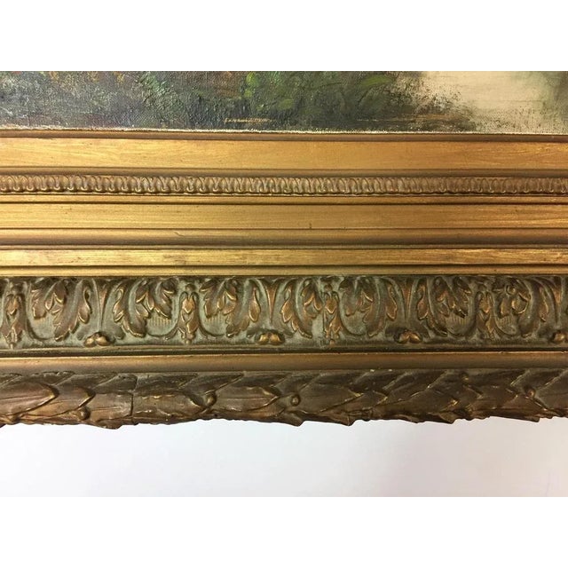 Edmund Pick-Morino, Animated Countryside Landscapes, 1920, Oil on Canvas Paintings, Set of 2 For Sale - Image 7 of 10