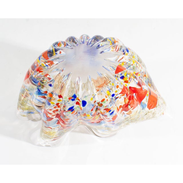 Confetti Art Glass Bowl Signed by Ion Tamaian Chairish