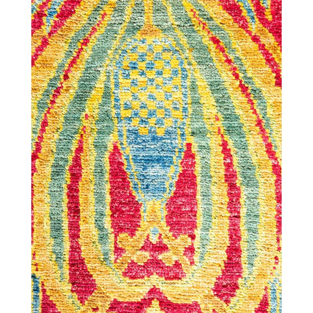 Traditional Arts & Crafts Hand-Knotted Area Rug - Purple, 9' 0" x 11' 7" For Sale - Image 3 of 8