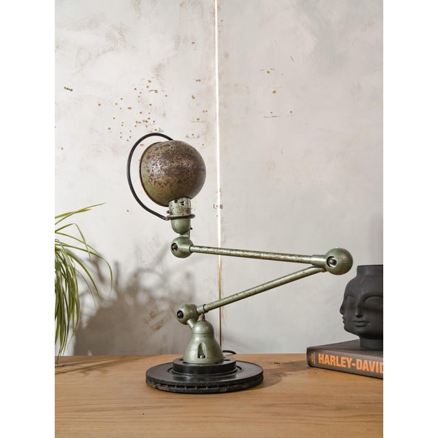 French Rustic Workshop Lamp on Brake Disc from Jieldé, 1950s For Sale - Image 14 of 18