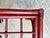 Vintage Tony Duquette Style Red Split Reed and Rattan Glass Top Console Entry Table - Newly Painted For Sale - Image 9 of 12