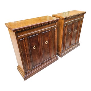Pair of Vintage Baker Furniture Foyer Cabinets For Sale