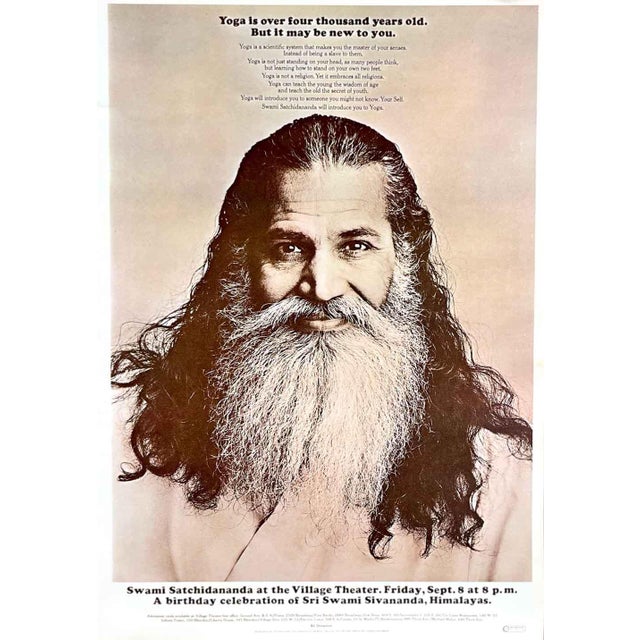 Artist: Peter Max Country: Germany / USA Title:? His Holiness Satchidananda Medium: Offset Paper Size: 16.5 x 11 inch...