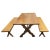 Brown French Oak Refectory Table and Benches, 1960, Set of 3 For Sale - Image 8 of 8