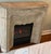 Late 19th Century Antique French Louis XV Style Cast Iron Fireplace Mantel With Rocaille Cartouche, Painted Faux-Stone Finish For Sale - Image 5 of 9